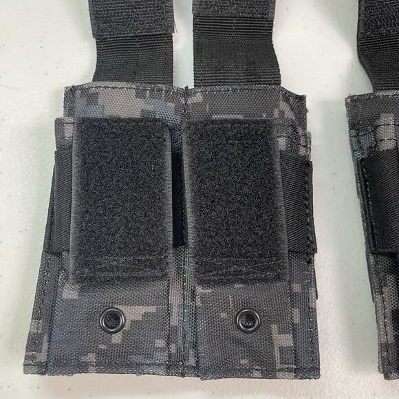 Voodoo Tactical Pistol Mag Pouch Double Bundle Black Gray Digital Camo Magazine - Picture 3 of 7